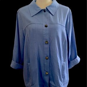 Woman Within size 18 W lightweight chambray shirt/jacket.